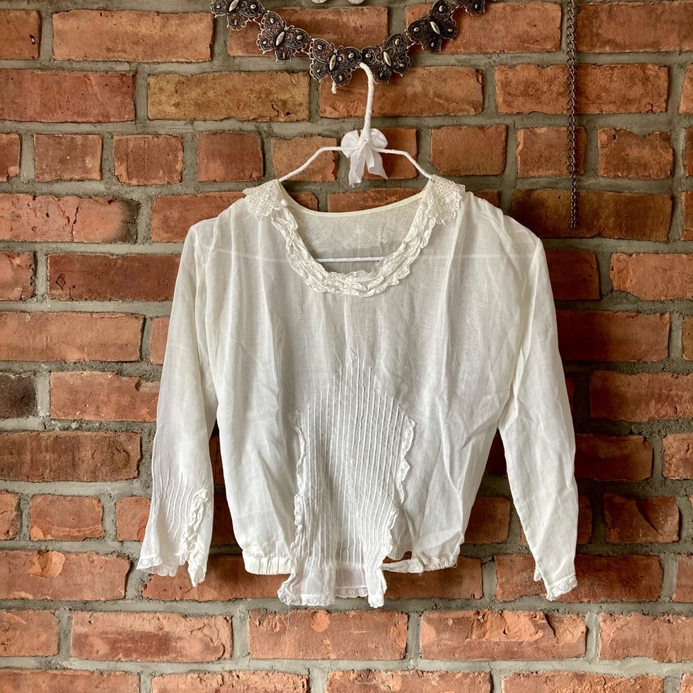 Authentic Antique Edwardian Sheer Silk Top